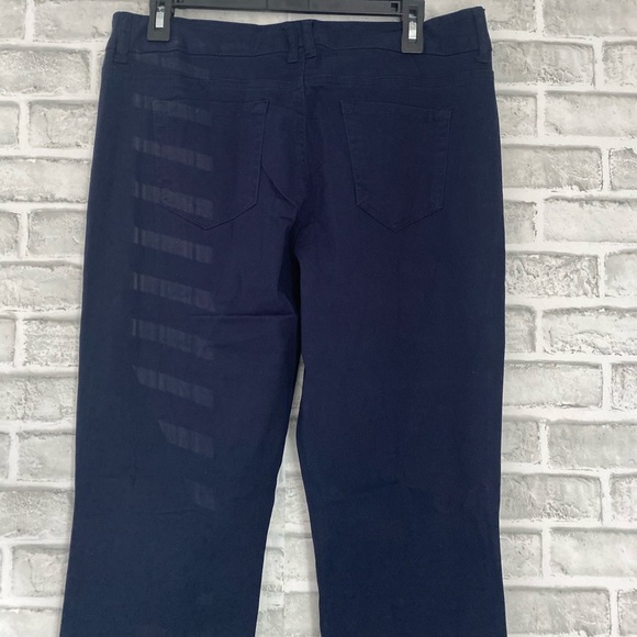 Bebop navy blue khaki wide leg work /uniform pant - Picture 13 of 16